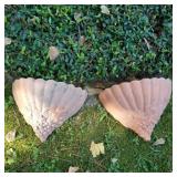 (2) 15x12in Terracotta Sconces