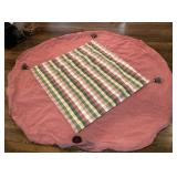 Vintage Round Table Cloth With Runner