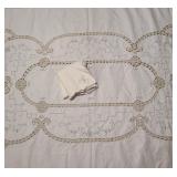 Hand Embroidered Tablecloth and Napkins