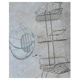 (2) Silver Wire Bathroom Organizers