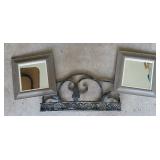 Silver Shelf and 2 Mirrors