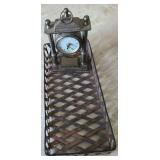 Clock and Metal Basket
