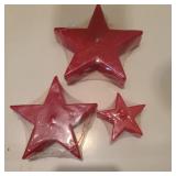 (3) Red Star Candles