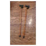 (2) Black Handle Walking Canes