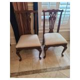 (2) Solid Wood Dining Chairs