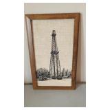 Framed Oil Well Art