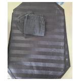 Black Placemats and Napkins