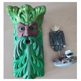Navy and Green Bearded Figurines
