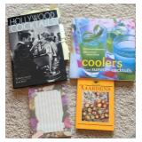 (4) Books, Cocktail Recipes, Gardening, Note Pad