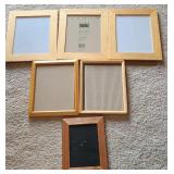 (6) Light Wood Frames