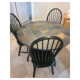 Stone Tile Table with 4 Chairs