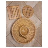 Wicker and Wood Kitchen Items