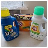 (2) Liquid, (1) Arm & Hammer Grainular Detergent (2) Liquid, (1) Arm & Hammer Grainular Detergent