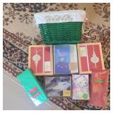 Christmas Cards in HO HO HO Basket Christmas Cards in HO HO HO Basket