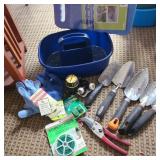 Dark Blue Bucket of Gardening Supplies Dark Blue Bucket of Gardening Supplies