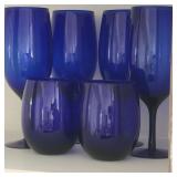 (6) Cobalt Blue Glassware (6) Cobalt Blue Glassware