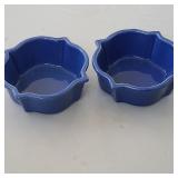 (2) 1 Cup Chantal Blue Dishes (2) 1 Cup Chantal Blue Dishes