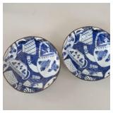 (2) Made in Japan Blue & White Bowls (2) Made in Japan Blue & White Bowls