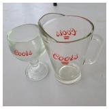 Coors Pitcher & Glass Goblet Coors Pitcher & Glass Goblet