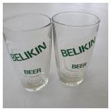 (2) Belikin Beer Glasses (2) Belikin Beer Glasses