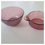 (2) Corning Pink Bowls (2) Corning Pink Bowls