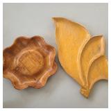 (2) Wood Serving Items (2) Wood Serving Items