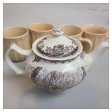 Teapot & 4 Mugs Teapot & 4 Mugs