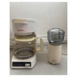 White Sunbeam Coffee Maker and Chopper Plus White Sunbeam Coffee Maker and Chopper Plus