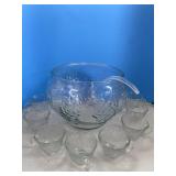 Punch Set, Bowl, (8) Cups & Spoon Punch Set, Bowl, (8) Cups & Spoon