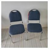 (2) Blue Chairs (2) Blue Chairs