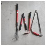 (4) Red Gardening Tools (4) Red Gardening Tools