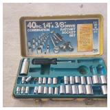 Vintage Metal Toolbox with Contents Vintage Metal Toolbox with Contents