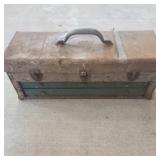 Vintage Metal Toolbox with Contents Vintage Metal Toolbox with Contents