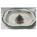 Vintage Spode Christmas Tree Serving Bowl 11in