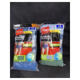 (2) 6 Pack Tagless Briefs Large