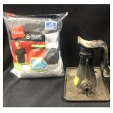 Mens Hanes (5) Tagless T-shirt Size L & A Car Jack