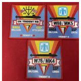 (3) Patches from UK Trident RB, W76/MK4, W88/MK5