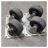 Set of (4) Faultless 100-3 Caster Wheels