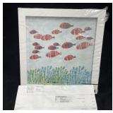 Redfish School Art Print (8X8)