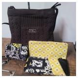 Vera Bradley Brown Quilted Cross Body with Wallets