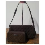 Vera Bradley Brown Quilted Purse w Wallet