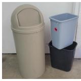 (3) Trash Bins