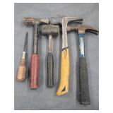 Assorted Hammers & Screwdriver