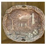 Vintage Lugenes By Branson Mo. Wall Platter