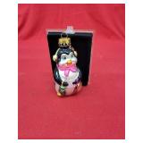 Hand Painted Glass Penguin Ornament