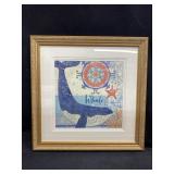 2x20 in. Birth Shore IV (Whale) Framed Print