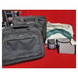 Throw Blanket, and Assorted Bags