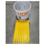 Small Bucket & Yellow Stakes