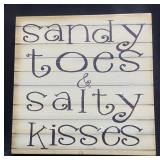 Sandy Toes & Salty Kisses Canvas (16x16)