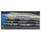 Blu-ray Transformers & Jurassic World DVDS